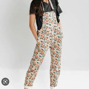 Piper & Scoot Zinnia floral overalls BRAND NEW
